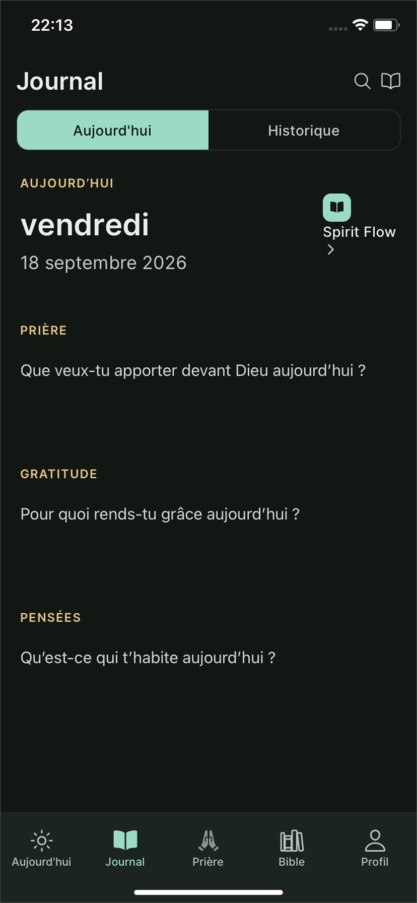 Solmity : Journal avec prière, gratitude et pensées